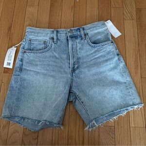 Aritzia Denim Forum Classic Light Wash Denim Shorts - Light Blue